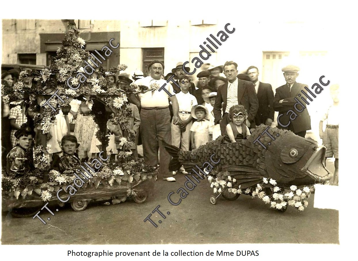 Photographie ancienne d’un char à Cadillac